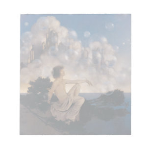 Maxfield Parrish Luftschlösser 1904 Vintage Fantas Notizblock