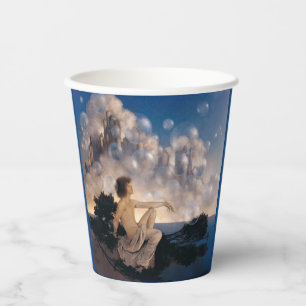 Maxfield Parrish Luftschlösser 1904 Vintage Fantas Pappbecher