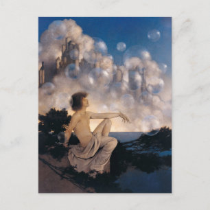Maxfield Parrish Luftschlösser 1904 Vintage Fantas Postkarte