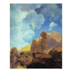 Maxfield Parrish Morgen 1922 Wolke Blau Fine Art Poster
