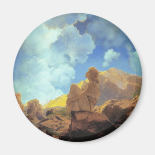 Maxfield Parrish Morgen 1922 Wolken Blau Fine Art Magnet