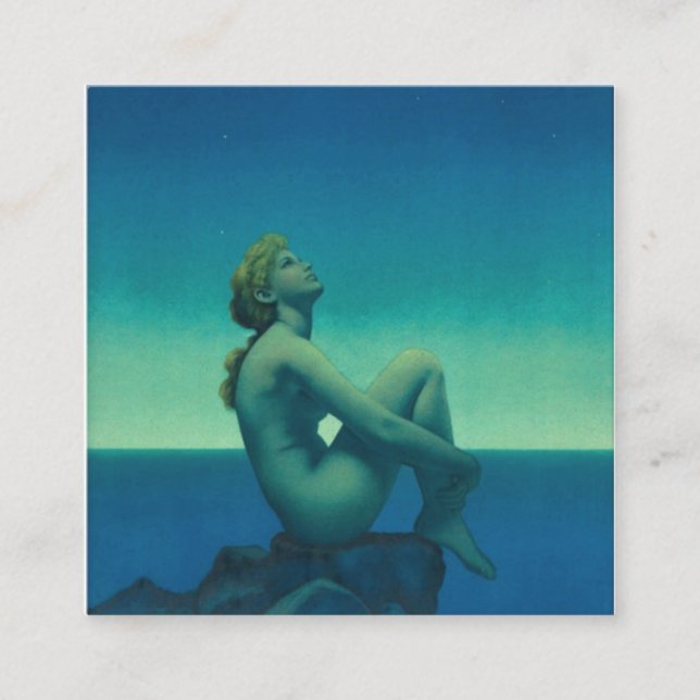 Maxfield Parrish Stars Quadratische Visitenkarte (Vorderseite)