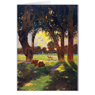 Maxfield Parrish - verlassen Sie mit Karte des