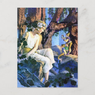 Maxfield Parrish's Fair Princess and the Gnomes Postkarte