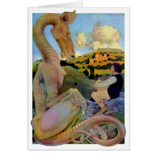 Maxfield Parrishs Konversation mit einem Drachen