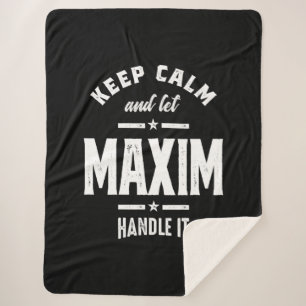 Maxim Personalisiert Name Geburtstag Sherpadecke