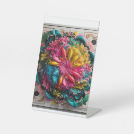 Maximal druckbar Abstrakt farbig Sockelschild