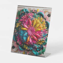 Maximal druckbar Abstrakt farbig Sockelschild