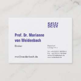 Maximal elegant weitgehend visitenkarte