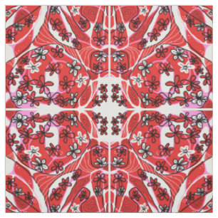 Maximal floraler Neurolok Kunst - Rotes Rosa Stoff