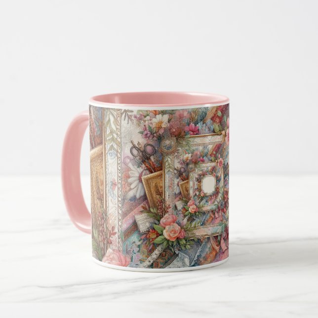 Maximal Vintage Dekoupage Tasse (Vorderseite Links)