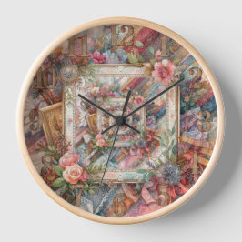 Maximal Vintage Dekoupage Uhr