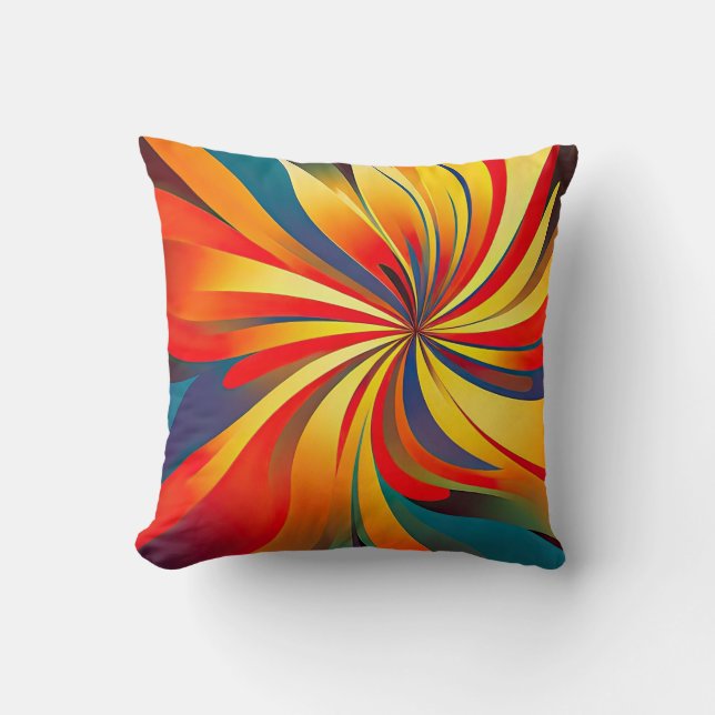Maximale Blume Wavy Design Kissen (Vorderseite)