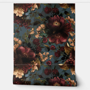 Maximalismus Bold Goth Moody Florals Tapete