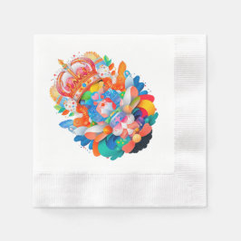 Maximalismus Geburtstagsdekor Serviette