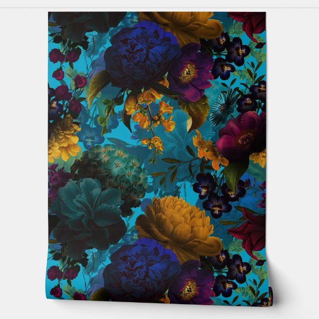 Maximalismus Mystic Bold Moody Florals Tapete (Abrollen)