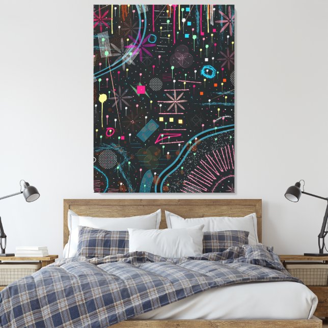 Maximalist Abstract Expression  Leinwanddruck (Insitu (Schlafzimmer))