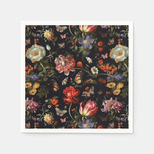 Maximalist Barock Floral Serviette (Vorderseite)