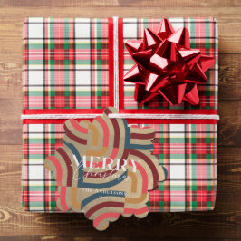 Maximalist Geometric Gold Christmas Foto Ornament Karte