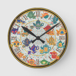 Maximalist Kitchen Decke Teatime Hütte Custom Runde Wanduhr