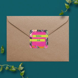 Maximalist Modern Marbour Quadratischer Aufkleber