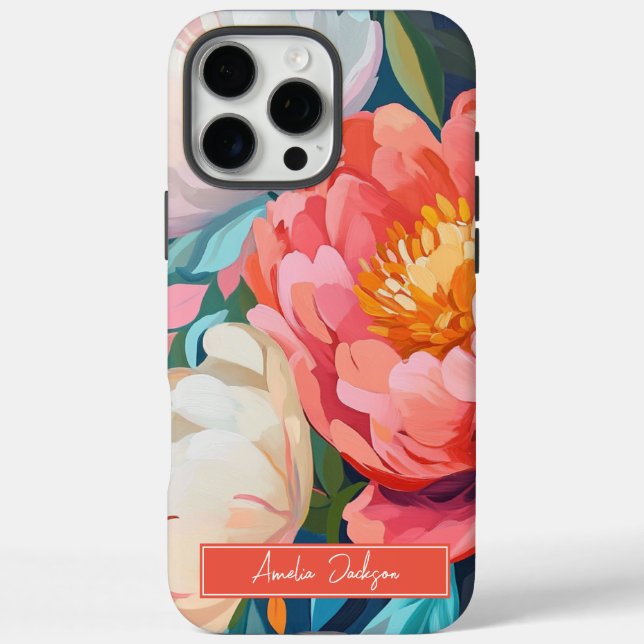 Maximalist Vibrant Floral Bold und stilvoll Case-Mate iPhone Hülle (Rückseite)