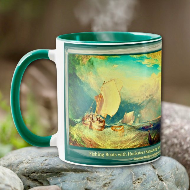 Maximalistisch gestrichene Fischerboote Tasse (Sip in Style: Fishing Boats Painting Maximalist Mug!)