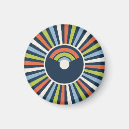 Maximalistische 80er-Sonnenstrahlen in Persimone Magnet
