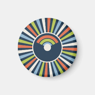 Maximalistische 80er-Sonnenstrahlen in Persimone Magnet