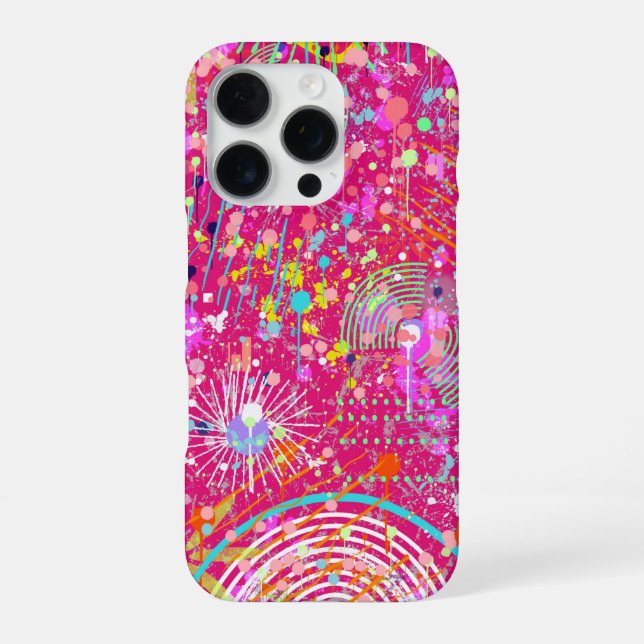 Maximalistische abstrakte Kunst: der Süßwarenladen iPhone Hülle (Rückseite)
