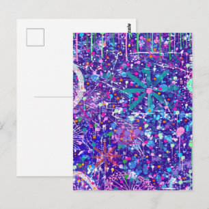 Maximalistische Kunst: Zu viel auf meinem Kopf Postkarte