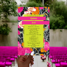 Maximalistische Marbled Moderne Blumenhochzeit