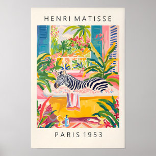 Maximalistische Wandkunst, Zebra in der Badewanne  Poster