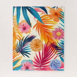 Maximalistische Wasserfarbe Tropisches Paradies Bo Puzzle