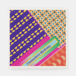 Maximalistische Wiederholung von Mustern zum Gebur Serviette