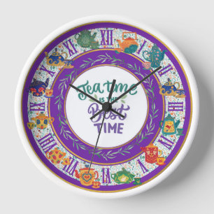 Maximalistischer Küchendekor Teatime Cottage Custo Uhr