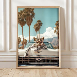 Maximalistischer Leopardenprint, Luxuriöser Leopar Poster