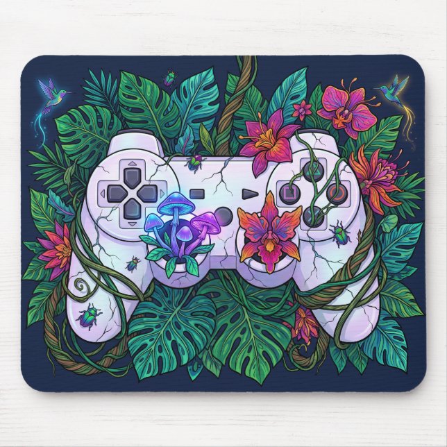 Maximalistischer Naturcontroller Mousepad (Vorne)