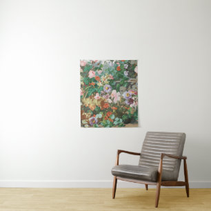 Maximalistischer Traum Vintage-Blumen Wandteppich