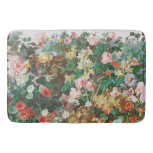Maximalistischer Traum Vintage-Blumenmuster Badematte