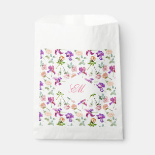 Maximalistisches Wasserfarben-Botanik-Monogramm-Ho Geschenktütchen