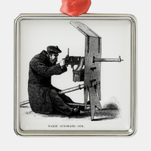 Maxime-Maschinengewehr Silbernes Ornament