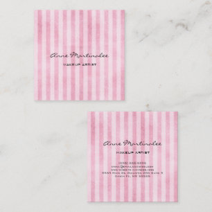 Maximieren Sie den Künstler rosa verzerrte vertika Quadratische Visitenkarte