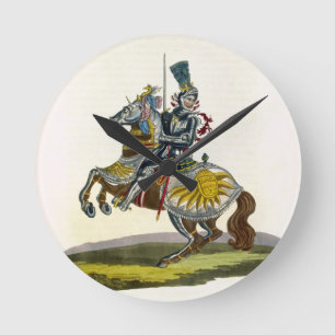 Maximilian I, König von Deutschland und von Runde Wanduhr