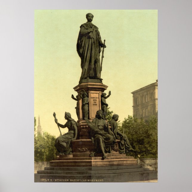 Maximilian-II-Denkmal in München Poster (Vorne)