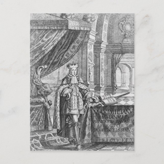 Maximilian II Emanuel , bayerischer Fürst Postkarte (Vorderseite)