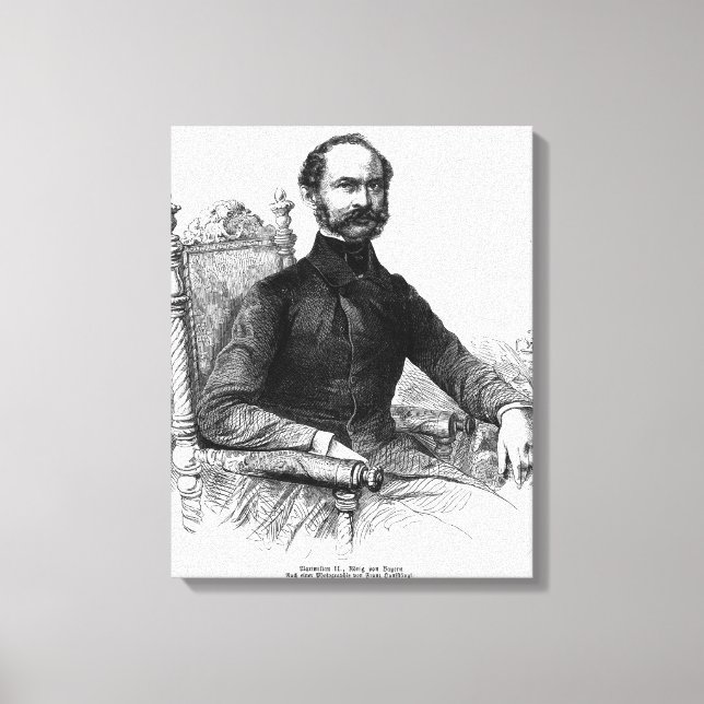 Maximilian II. , König von Bayern Leinwanddruck (Vorderseite)