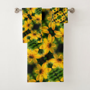 Maximilian Sonnenblume Abstraktes Muster Badhandtuch Set