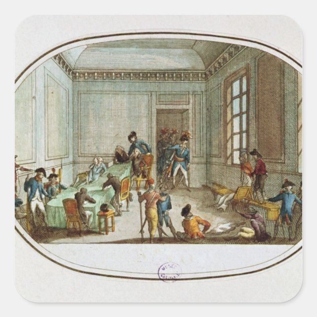 Maximilien de Robespierre verletzt Quadratischer Aufkleber (Vorderseite)