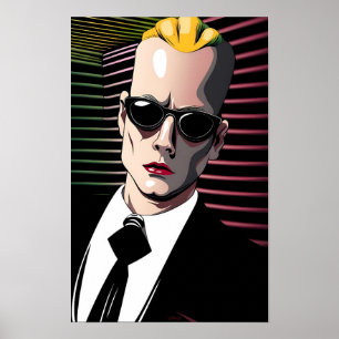 Maximillian Headroomer Rumor Ken Gage Retrowave Poster
